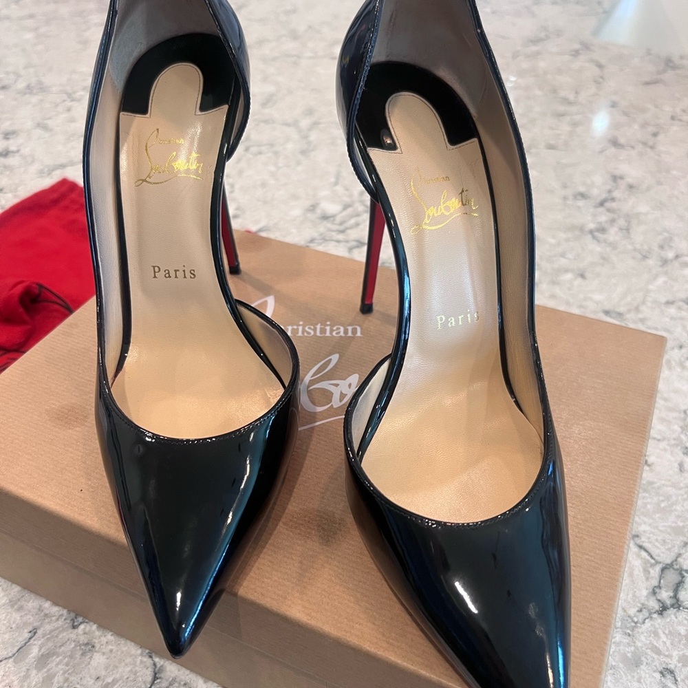 Christian Louboutin Black Patent Leather Heels